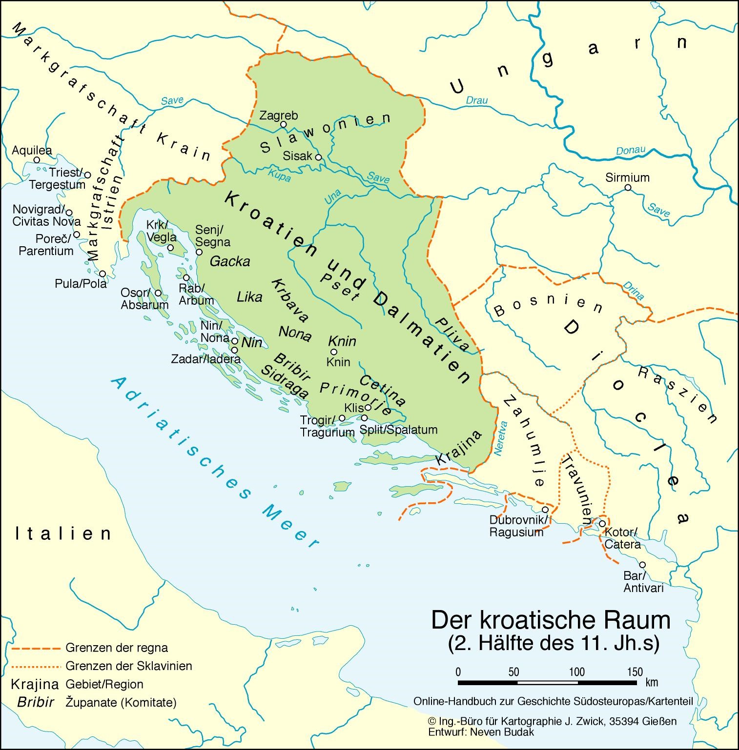Der kroatische Raum (2. Hälfte des 11. Jh.s)