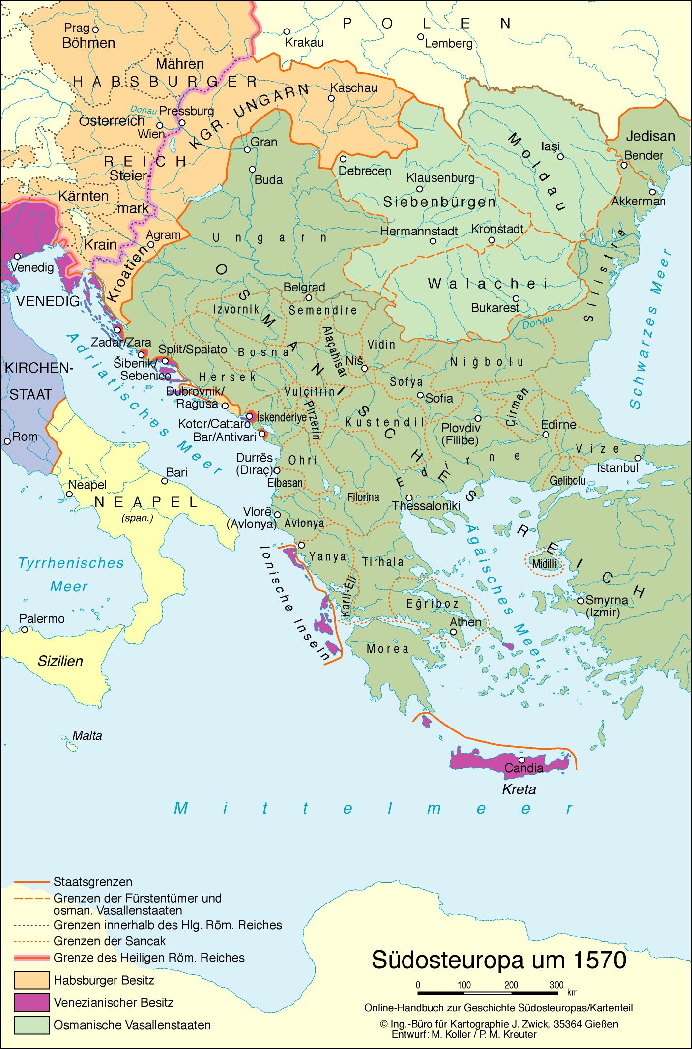 Südosteuropa um 1570