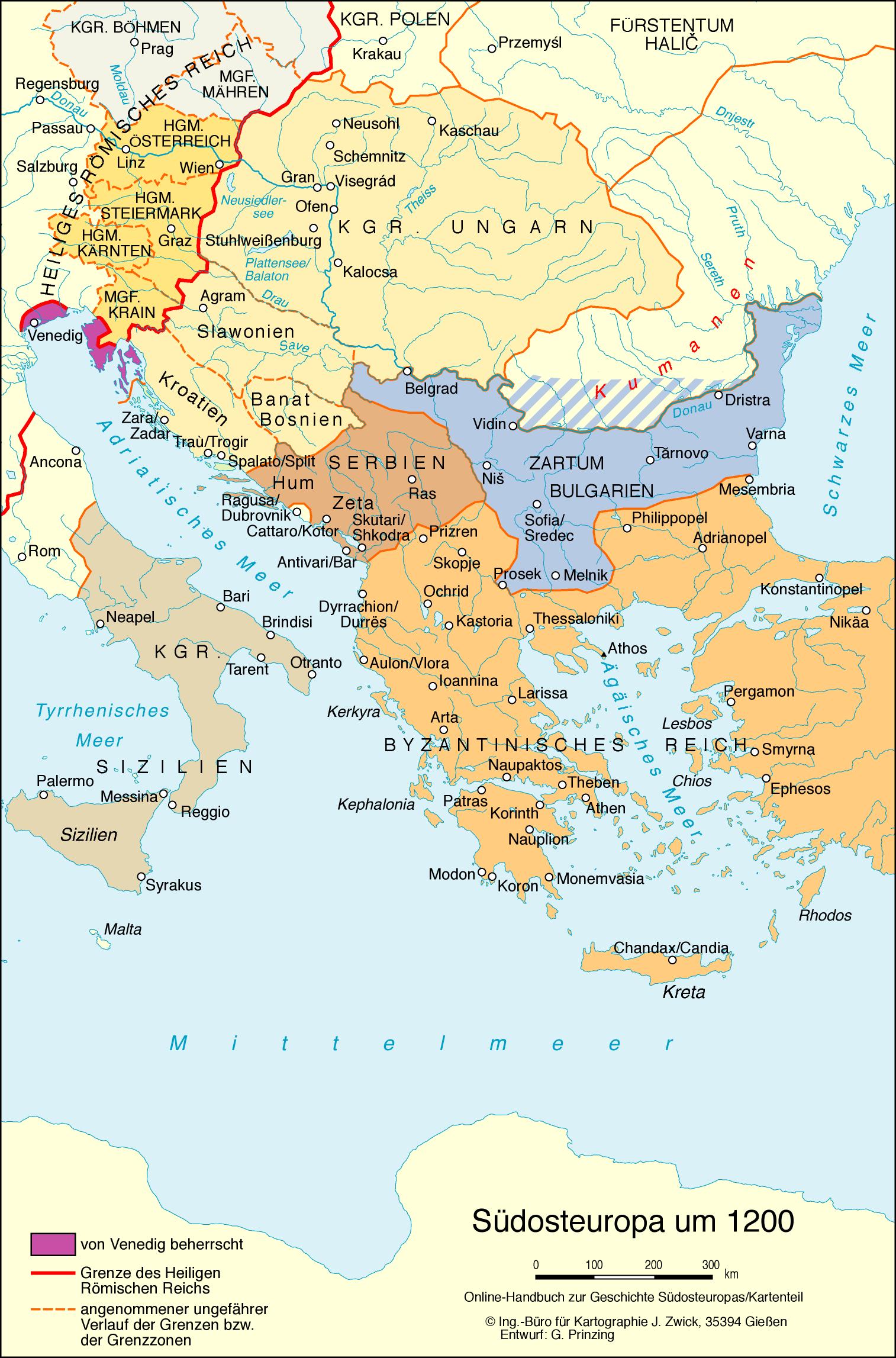 Südosteuropa um 1200