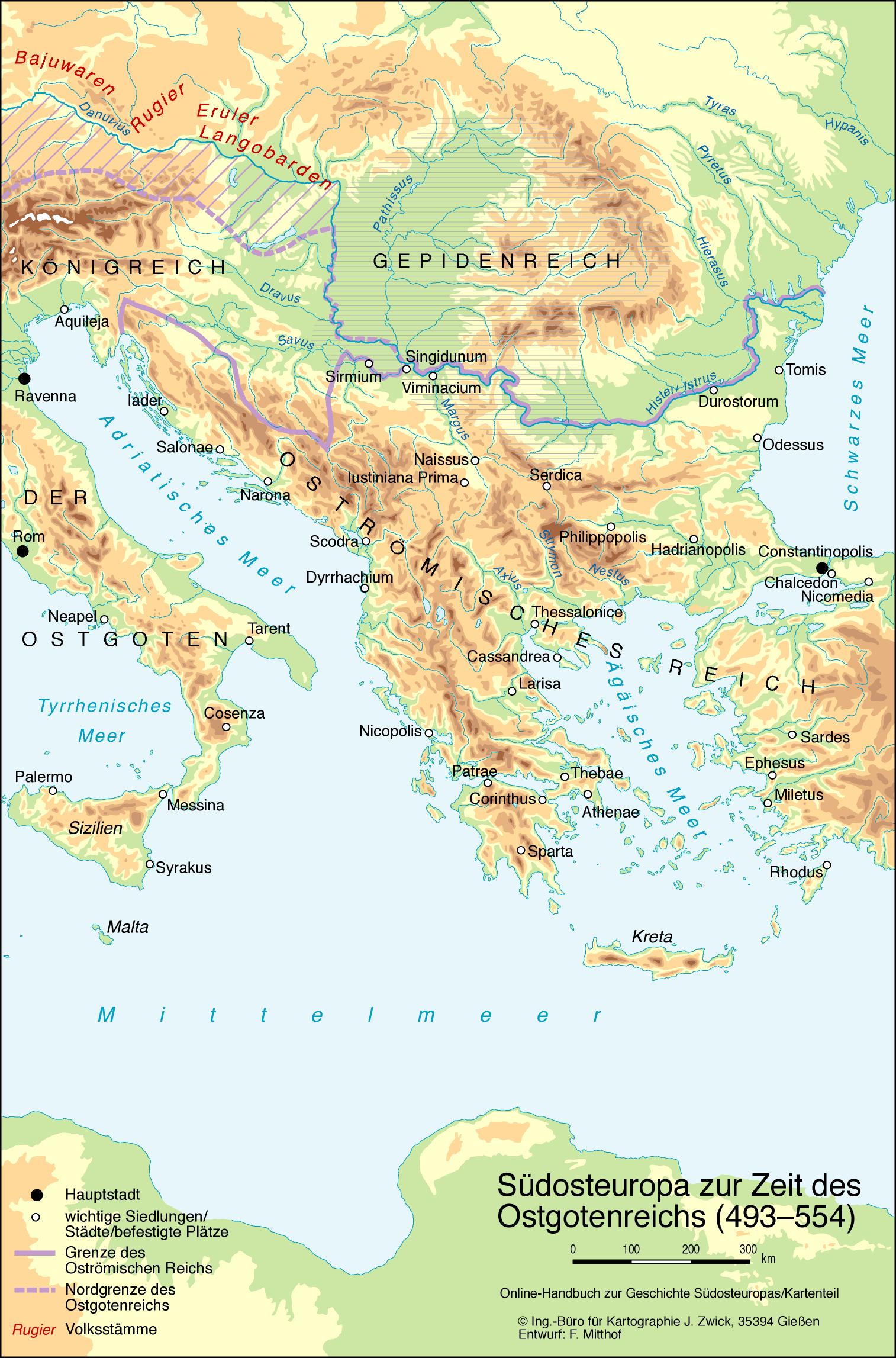 Südosteuropa zur Zeit des Ostgotenreichs (493–554)