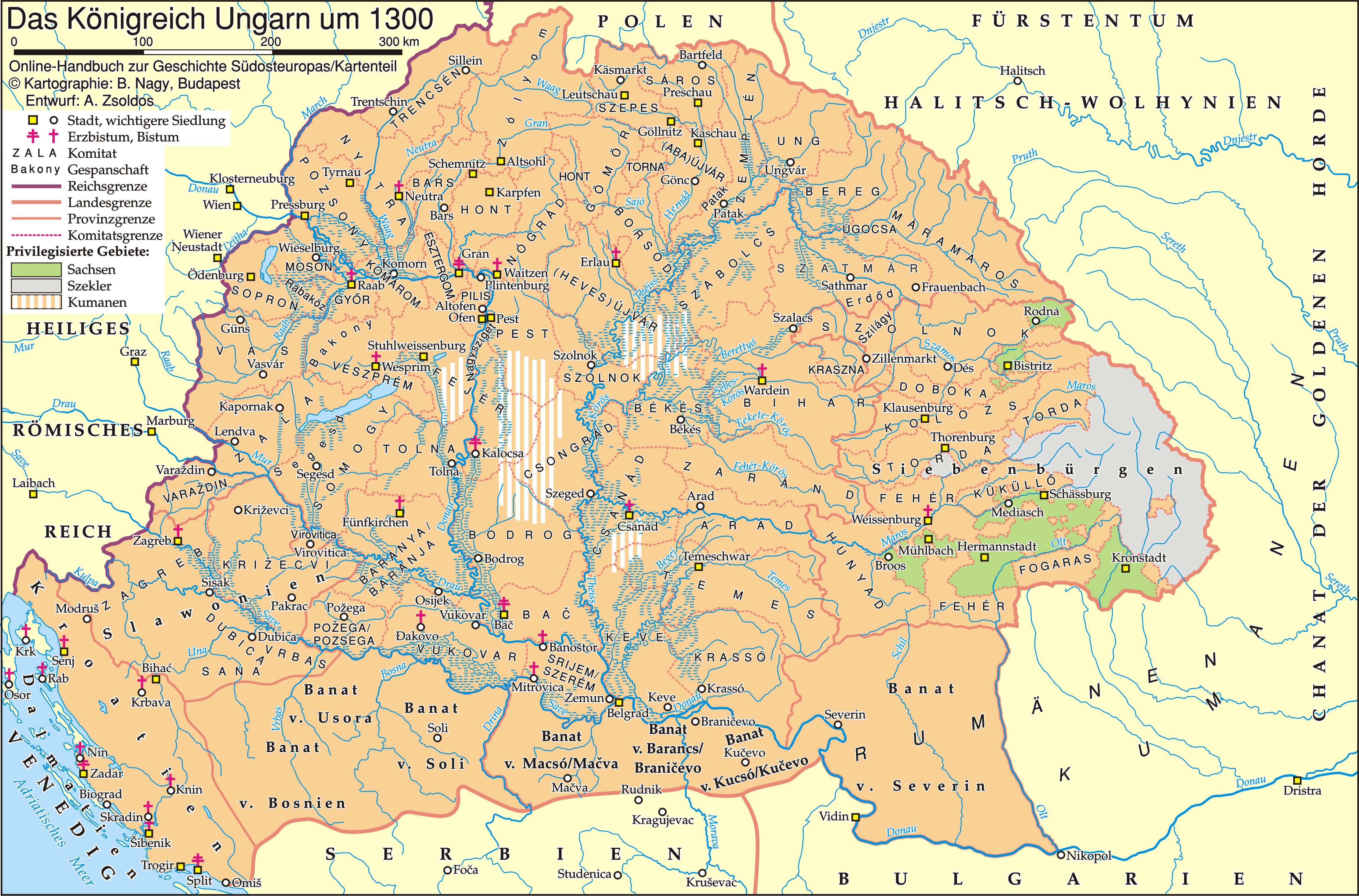 Das Königreich Ungarn um 1300