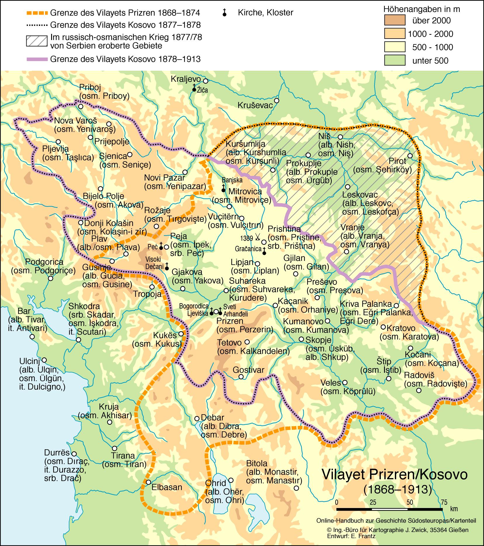 Vilayet Prizren/Kosovo (1868-1913)